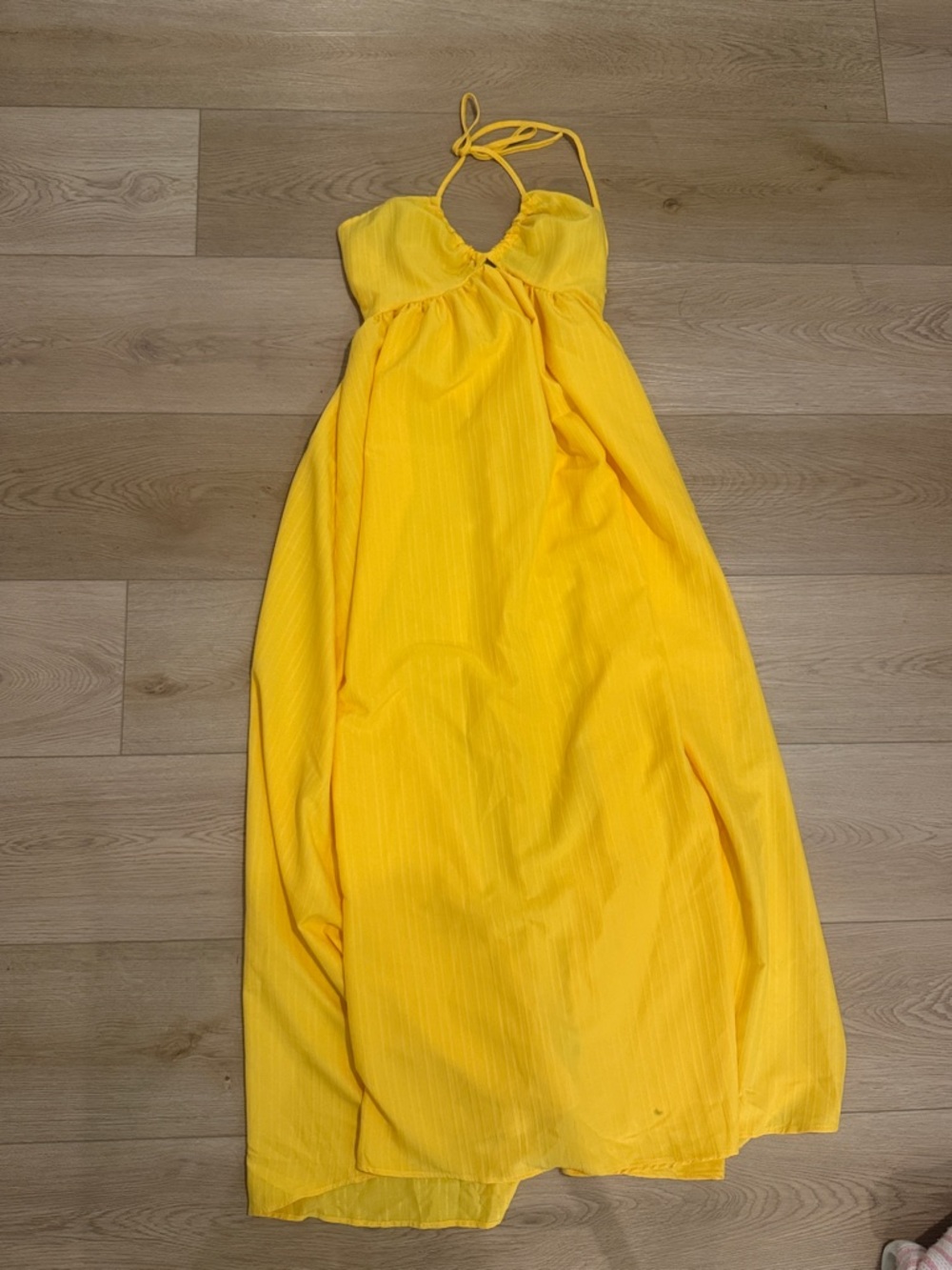 Yellow Halter Maxi Dress - Bright Yellow Summer Dress